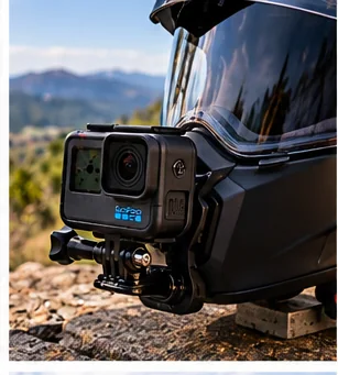 Best Motorcycle Helmet Camera Mount: Chin, Side or Top? editorial motorcycle helmet gear image